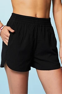 Cotton Voile High-Waisted Short