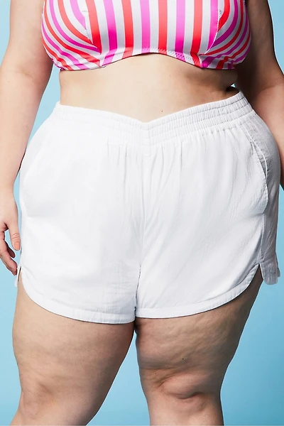 Cotton Voile High-Waisted Short
