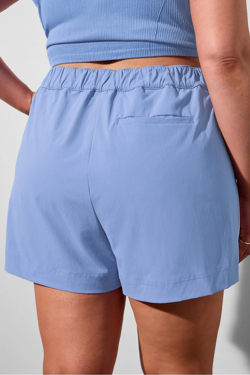 Pleated Flounce Short