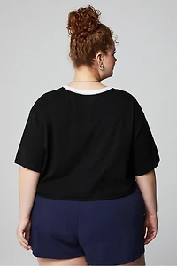 Cotton Slub Cropped Tee