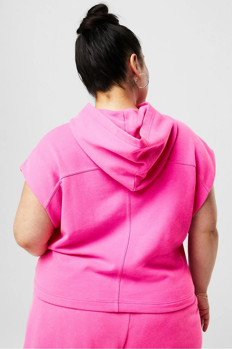 Year Round Terry Sleeveless Hooded Sweatshirt