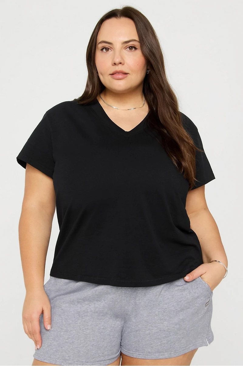 100% Cotton V-Neck Tee
