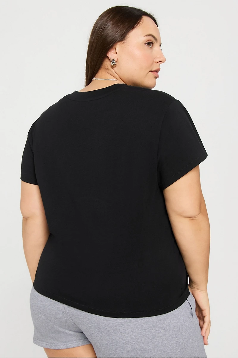 100% Cotton V-Neck Tee