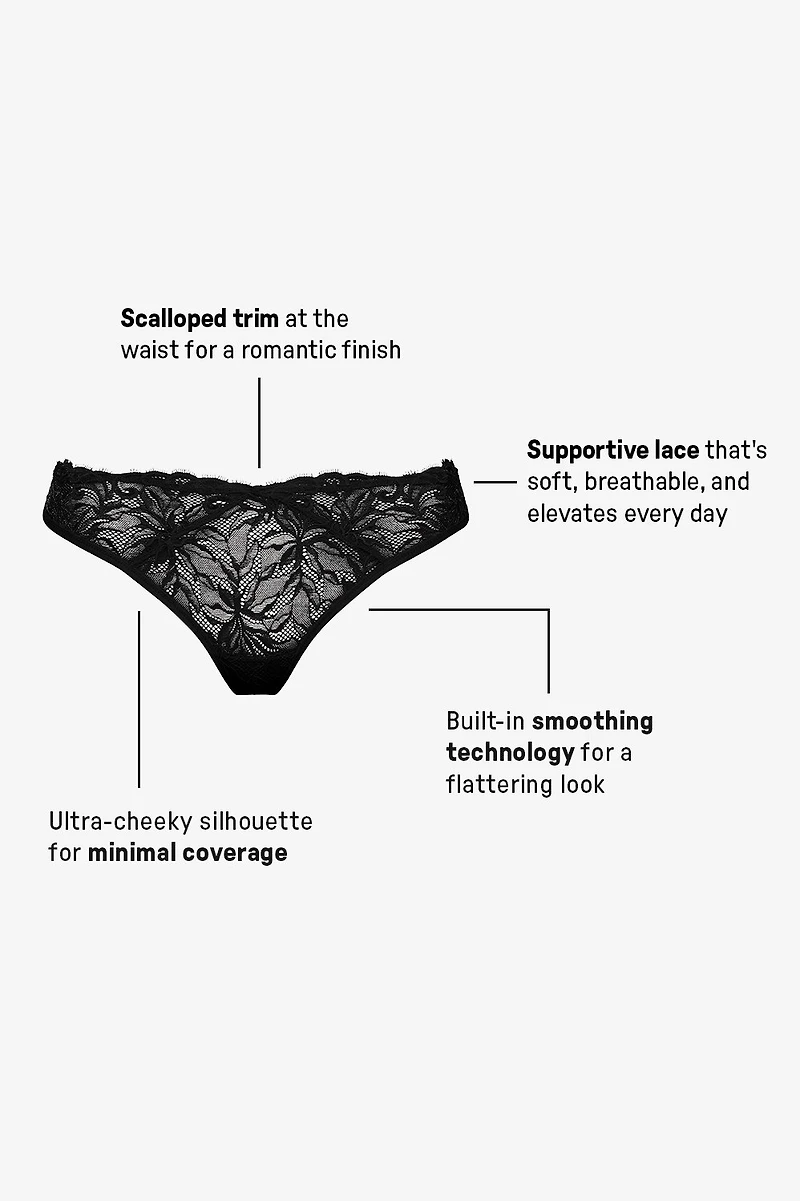 Smoothing Lace Thong