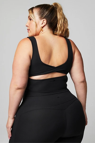 Oasis Rib Twist Built-In Bra Tank