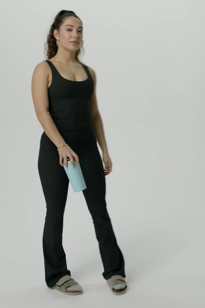 Oasis Rib Twist Built-In Bra Tank