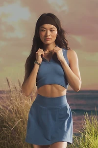 Seamless Polo Cropped Tank