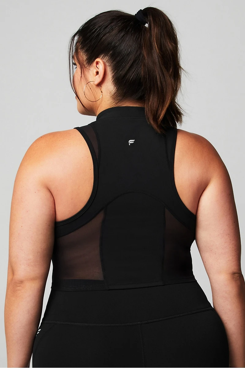 Half-Zip Heatwave Crop Tank