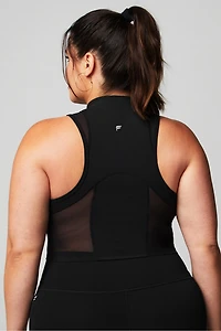Half-Zip Heatwave Crop Tank