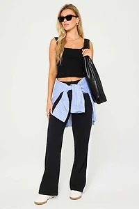 Daily Rib Cropped Square Neck Tank