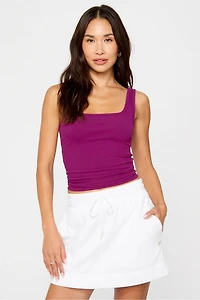 Daily Rib Square Neck Tank