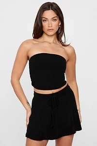 Breezy Knit Ruched Tube Top