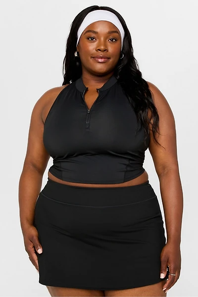 Half-Zip Active Cropped Tank