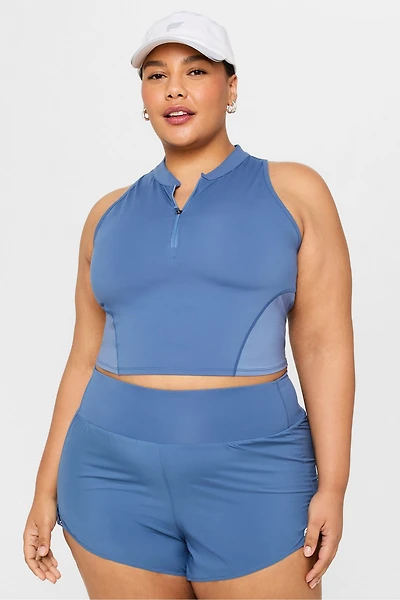 Half-Zip Active Cropped Tank