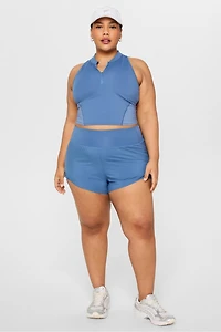 Half-Zip Active Cropped Tank
