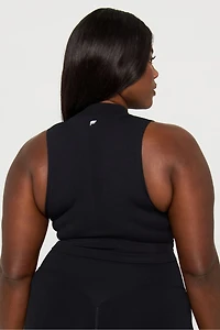 Sleek Seamless Zip Crop Top