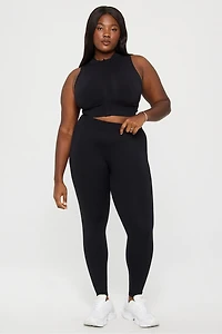 Sleek Seamless Zip Crop Top