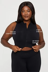 Sleek Seamless Zip Crop Top