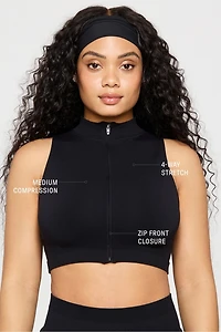 Sleek Seamless Zip Crop Top