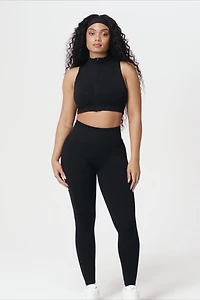 Sleek Seamless Zip Crop Top