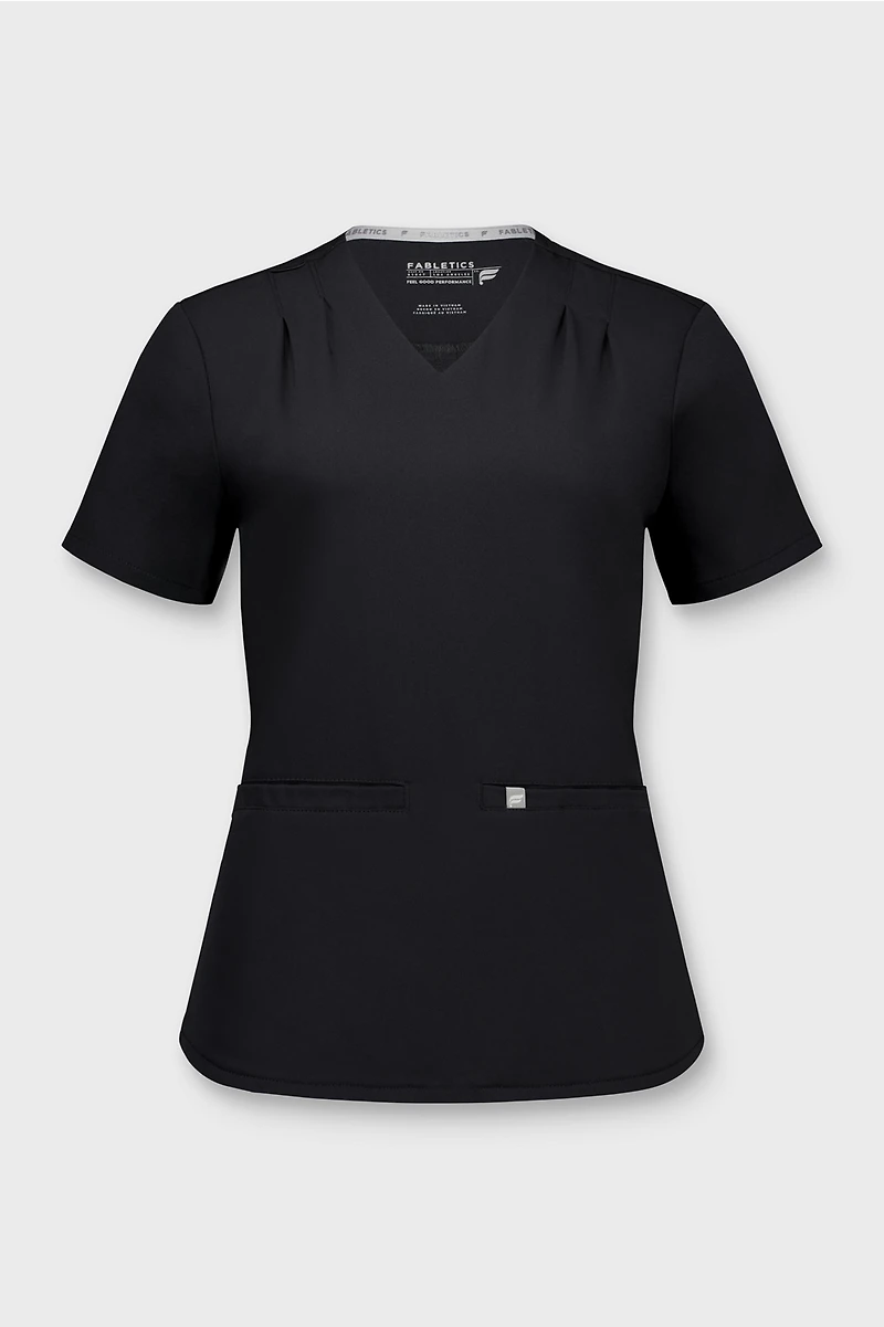 Stat Pleat 3-Pocket Scrub Top