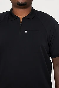 All-Day Scrub Zip Polo