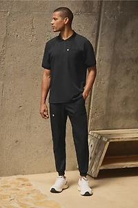 All-Day Scrub Zip Polo