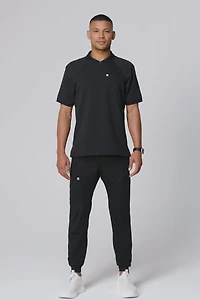 All-Day Scrub Zip Polo