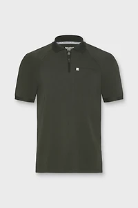 All-Day Scrub Zip Polo