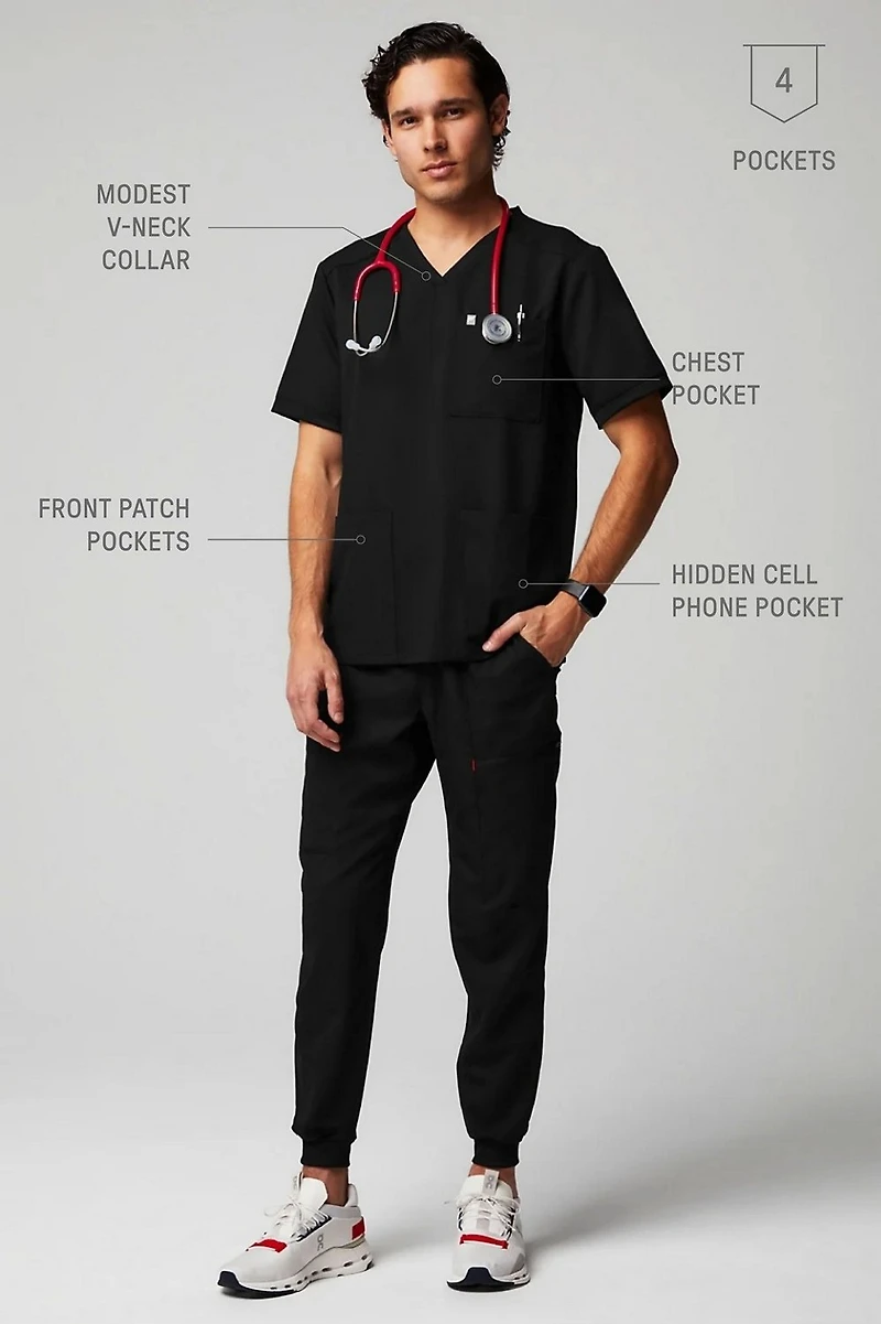 Max 4-Pocket Scrub Top