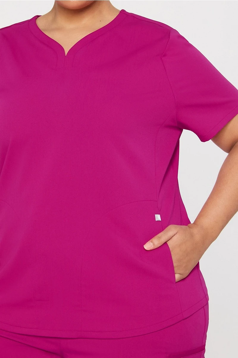 Petal 3-Pocket Scrub Top