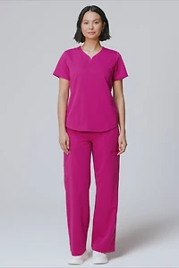 Petal 3-Pocket Scrub Top