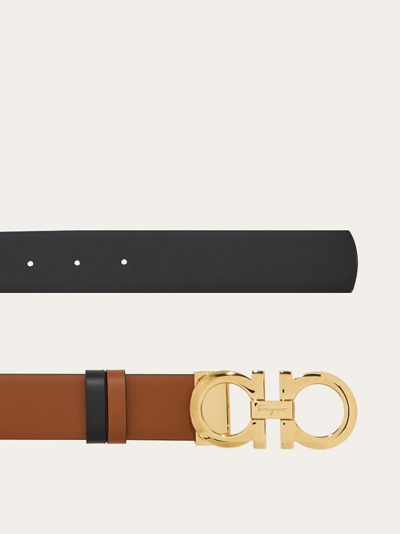 Reversible and adjustable Gancini belt