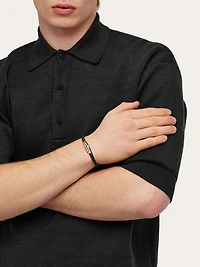Braided leather bracelet