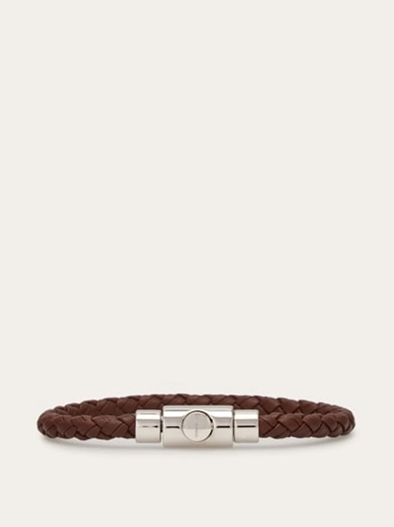 Braided leather bracelet