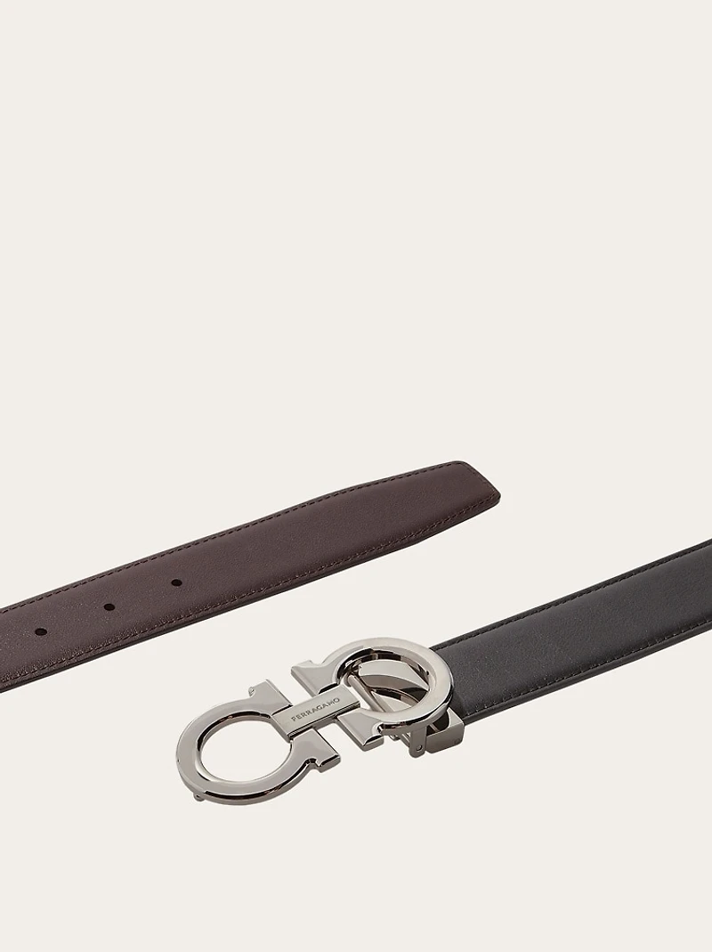Reversible and adjustable Gancini belt