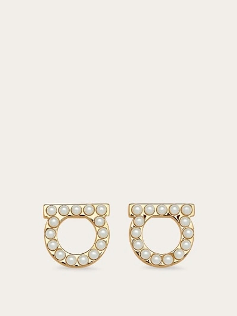 Gancini pearls earrings
