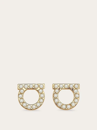 Gancini pearls earrings