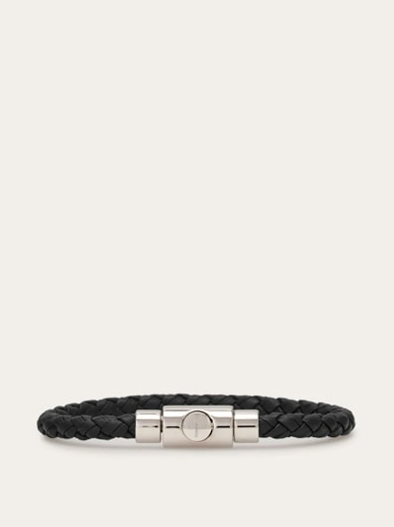 Braided leather bracelet