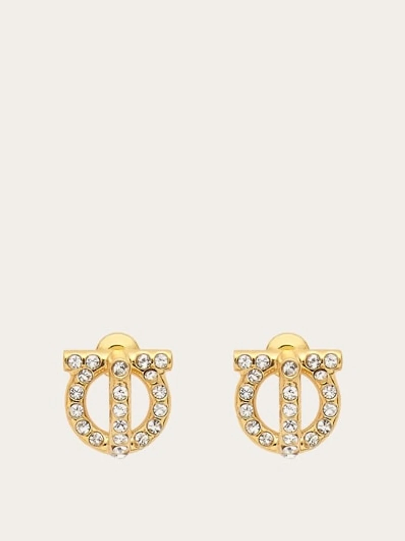 Gancini 3D earrings with crystals
