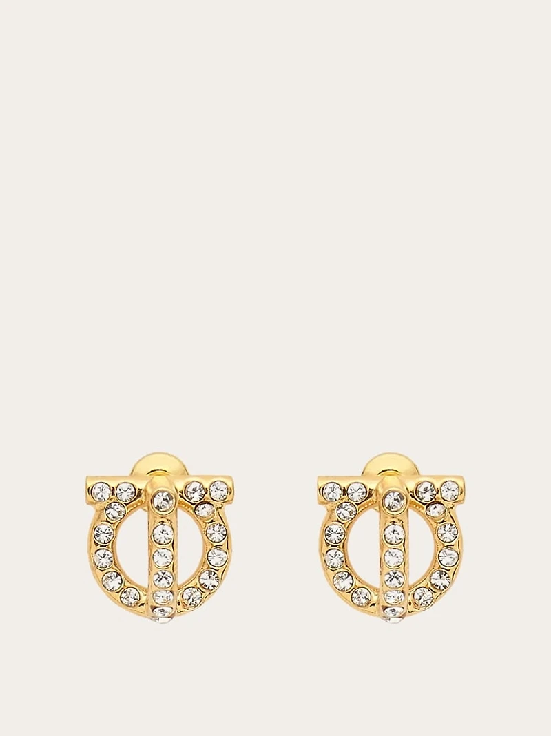 Gancini 3D earrings with crystals