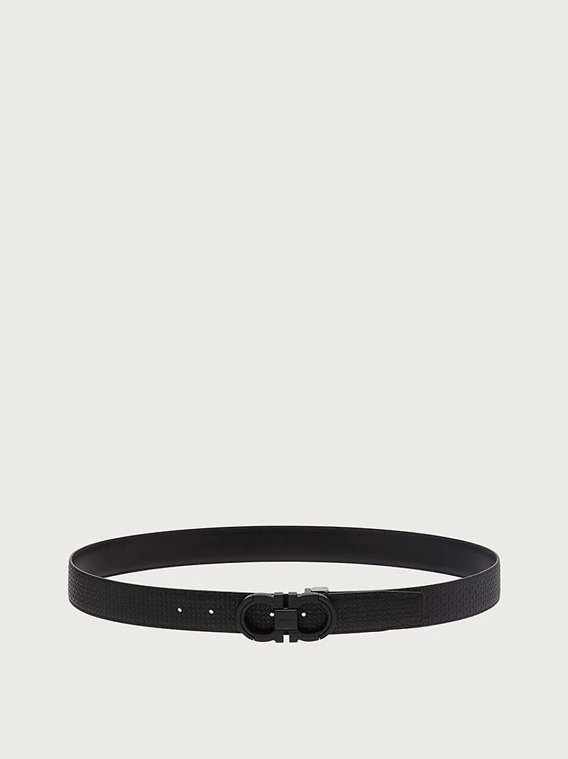 Reversible and adjustable Gancini belt