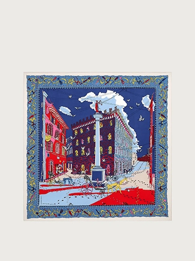 Palazzo Spini Feroni print silk foulard