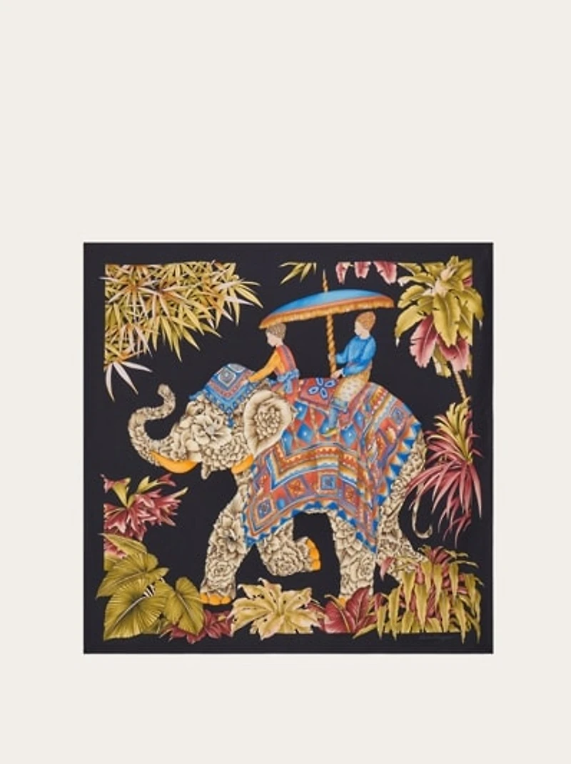 India print silk scarf