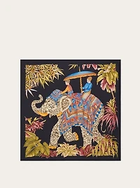 India print silk scarf