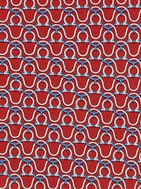 Gancini print silk tie