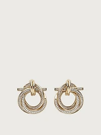 Twisted Gancini earrings with crystals