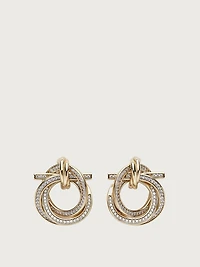 Twisted Gancini earrings with crystals