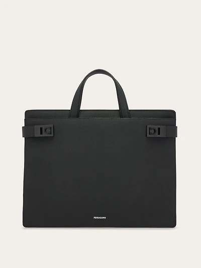 Briefcase with Gancini buckles (S)