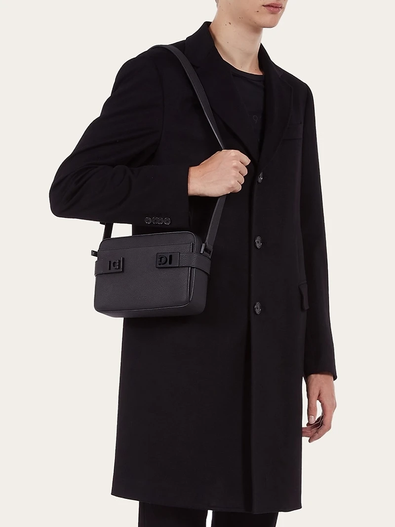 East-West crossbody bag with Gancini buckles